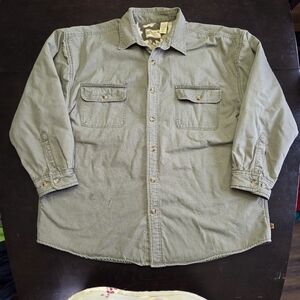 Guide & Outfiter Hunting Jacket Mens XXL Green Button-Up Fleece Lined Jacket